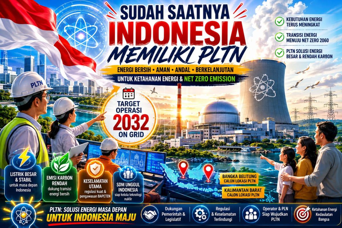 Menuju Kedaulatan Energi Nasional, PLTN Ditargetkan Beroperasi 2032 di Bangka Belitung dan Kalimantan Barat